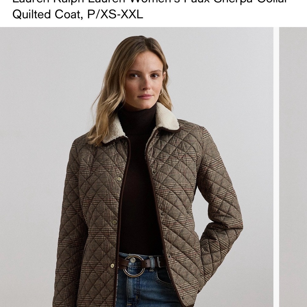 Ralph Lauren Houndstooth Quilted Jacket